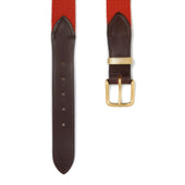 Bridle Leather Webbing Belt in Red