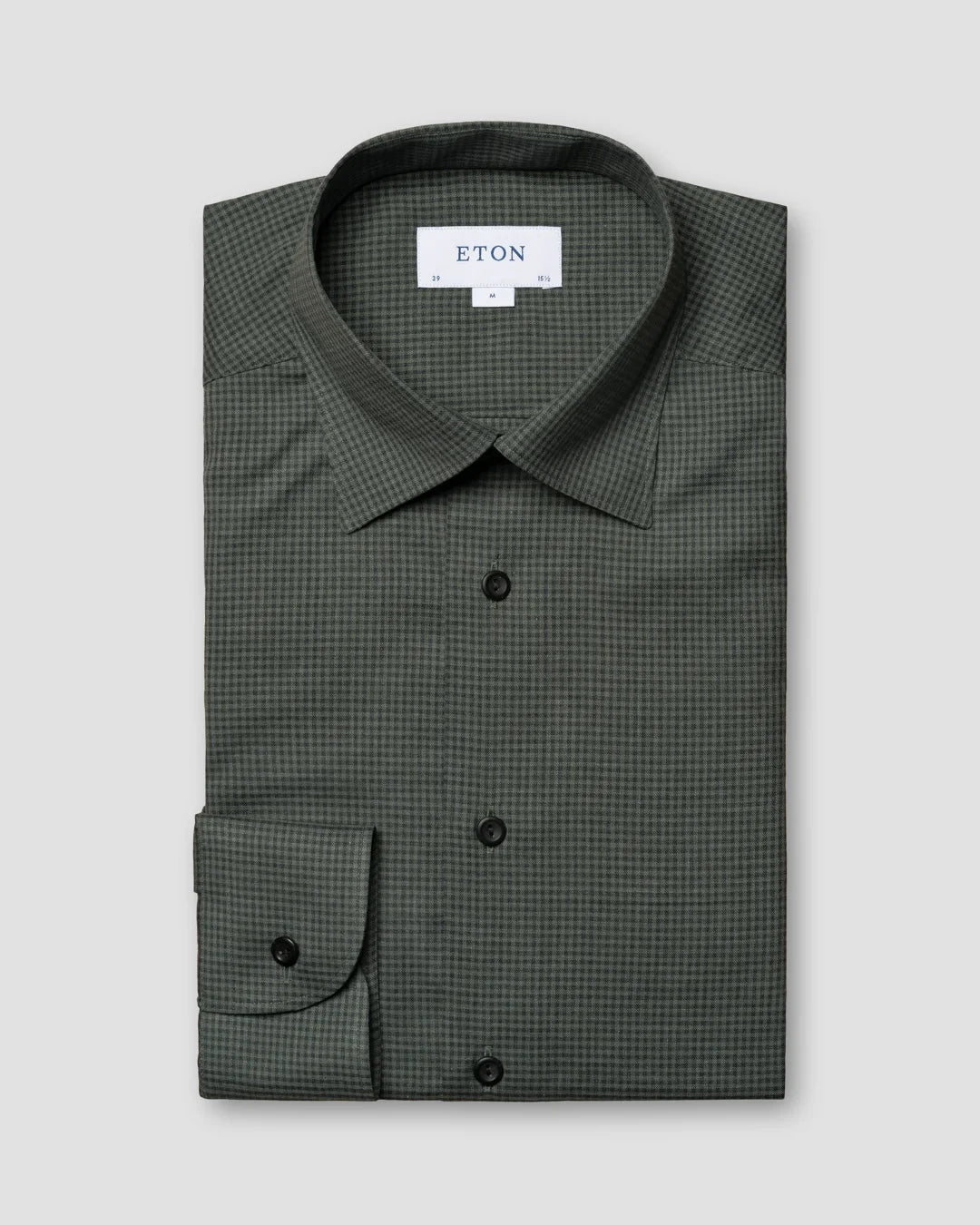 Mid Green Flanell Shirt Eton