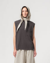 Jackie Scarf Belfast Seersucker Iron Off White