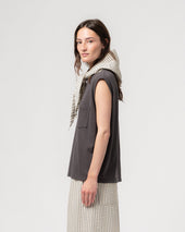 Jackie Scarf Belfast Seersucker Iron Off White