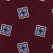 Floral Japanese Jacquard Silk Tie Hand Rolled