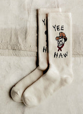 the "yee haw" sock