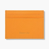 Yellow Calf Leather Double Sided Card Holder