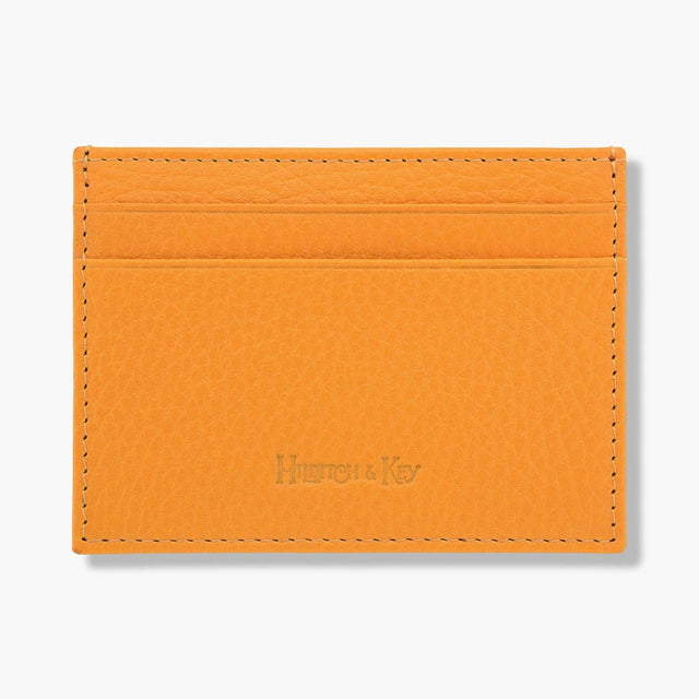 Yellow Calf Leather Double Sided Card Holder