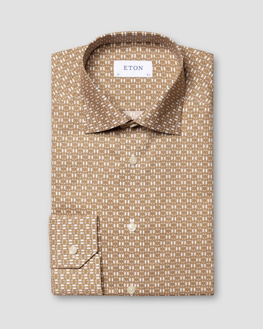 3d Geometric Print Fine Twill Shirt Eton