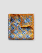 Yellow geometric circles pocket square