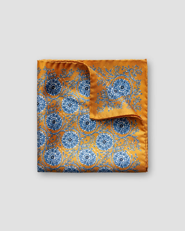 Yellow geometric circles pocket square