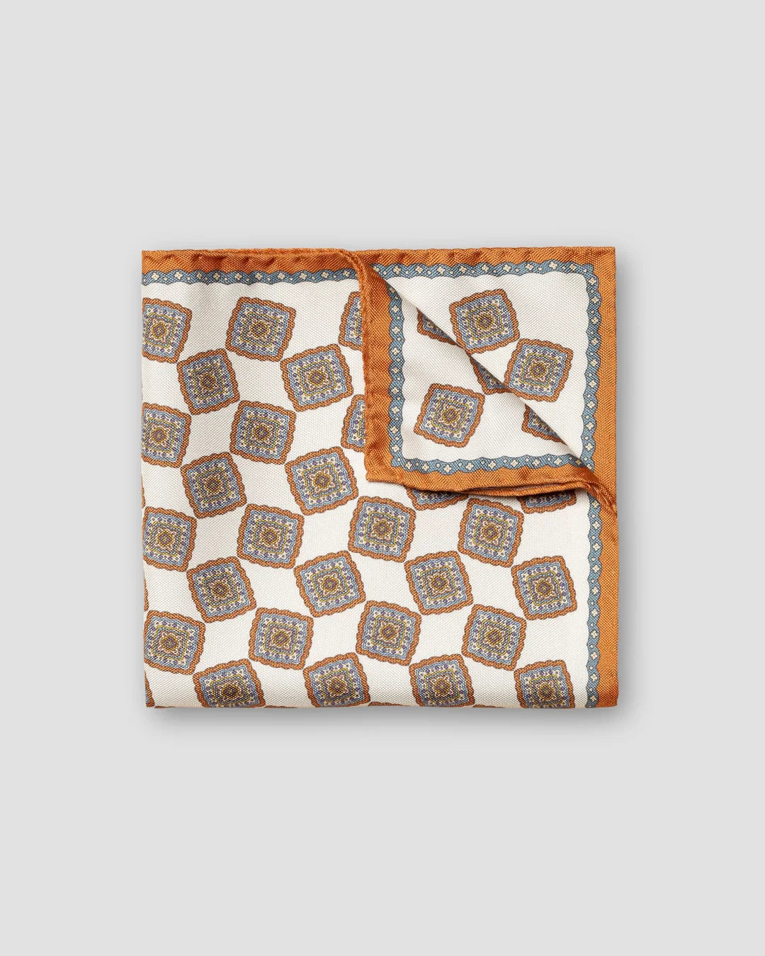 Geometric Print Panama Silk Pocket Square