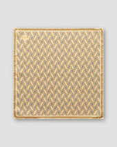 Geometric Print Silk Pocket Square