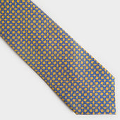 Interlocking Links Printed Silk Tie