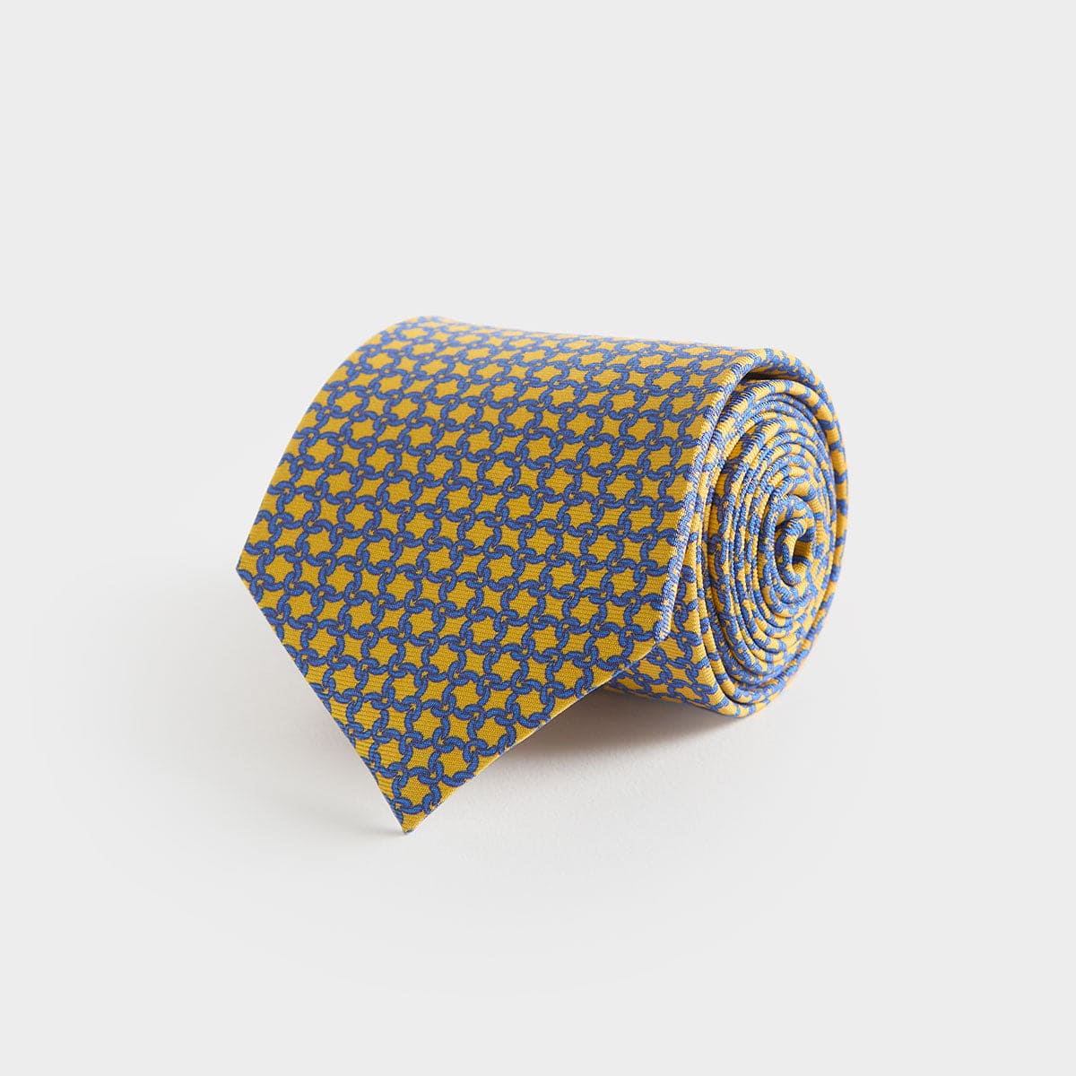Interlocking Links Printed Silk Tie
