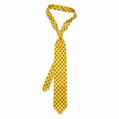 Wool Medallion Tile Tie in Canary Yellow