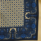 Miniature Floral Mosaic Silk Pocket Square