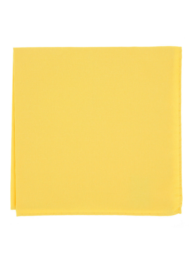 Yellow pocket square in silk Côme