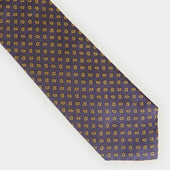 Small Bean Motif Silk Tie