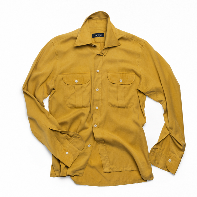 Mustard Tencel Work Shirt