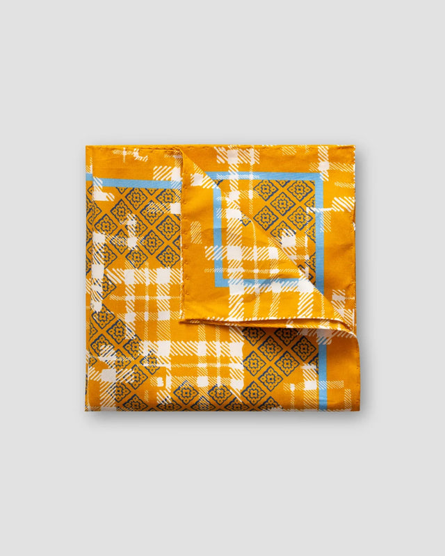 Yellow tweed print pocket square