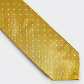 White Spot Herringbone Silk Tie