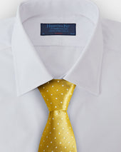 White Spot Herringbone Silk Tie