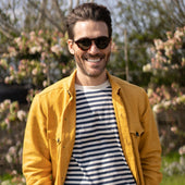 Plain Linen Button Cuff Safari Shirt In