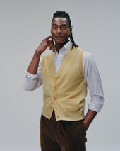 Lambswool Sleeveless Cardigan