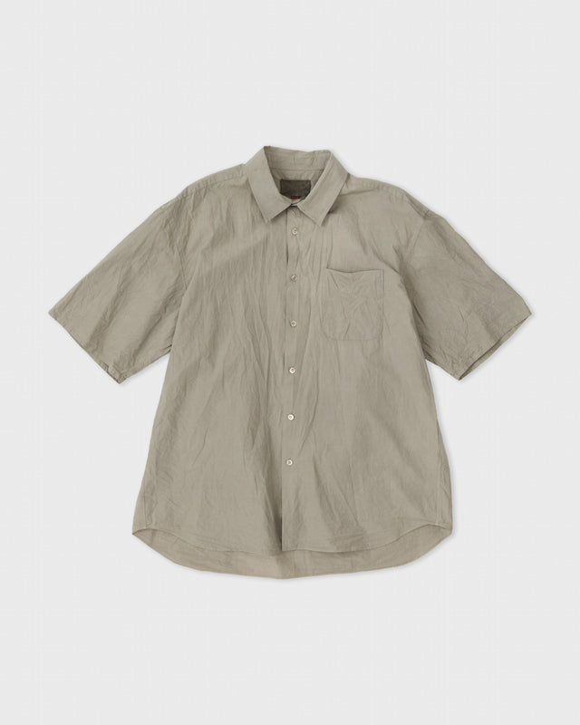 Regular Collar S/S Shirt, Mugwort