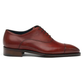 York Capped Oxford in Dark Leaf Calf Leather