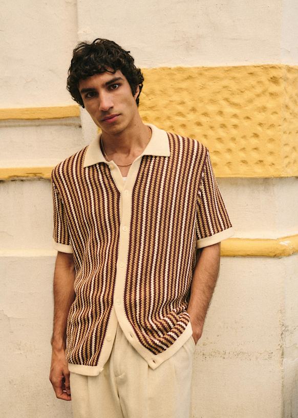 Angelo Mesh Shirt Brown