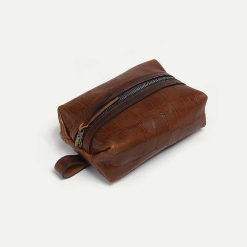 ZAZOU toiletry case - Croco Black