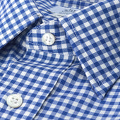 Classic Fit Check Zephyr Button Cuff Shirt in Royal
