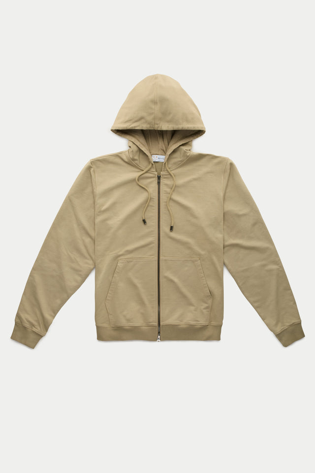 Cotton Modal Zip Up Hoodie Candied Ginger