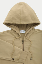 Cotton Modal Zip Up Hoodie Candied Ginger