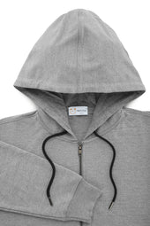 Bamboo Sorona Bleach Zip-Up Hoodie Grey