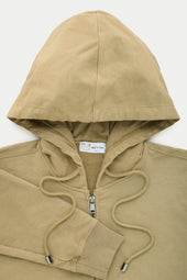 Bamboo Sorona Relaxed Zip Up Hoodie Kelp