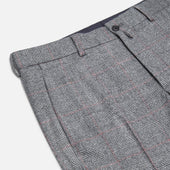 Grey And Red Check Rupert Trousers